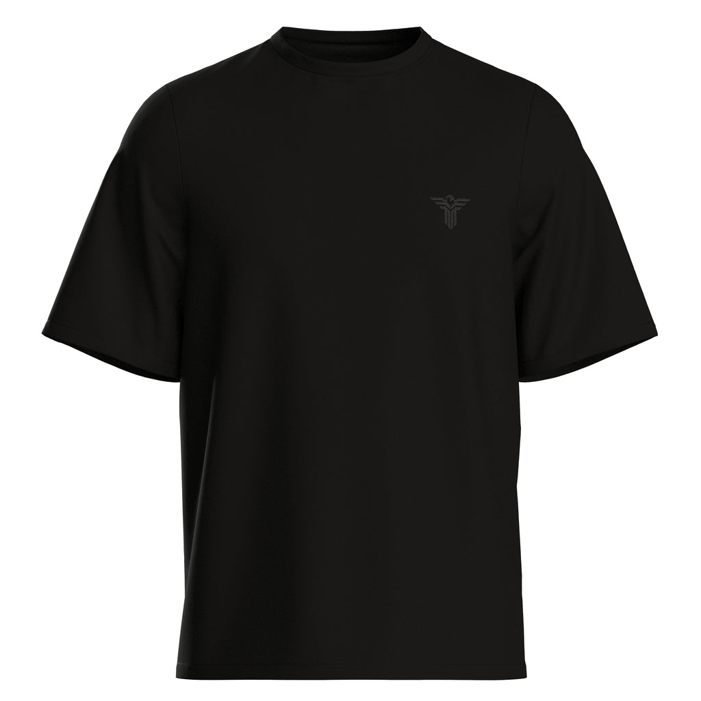 REVER - Plain Oversized T-Shirt - Black