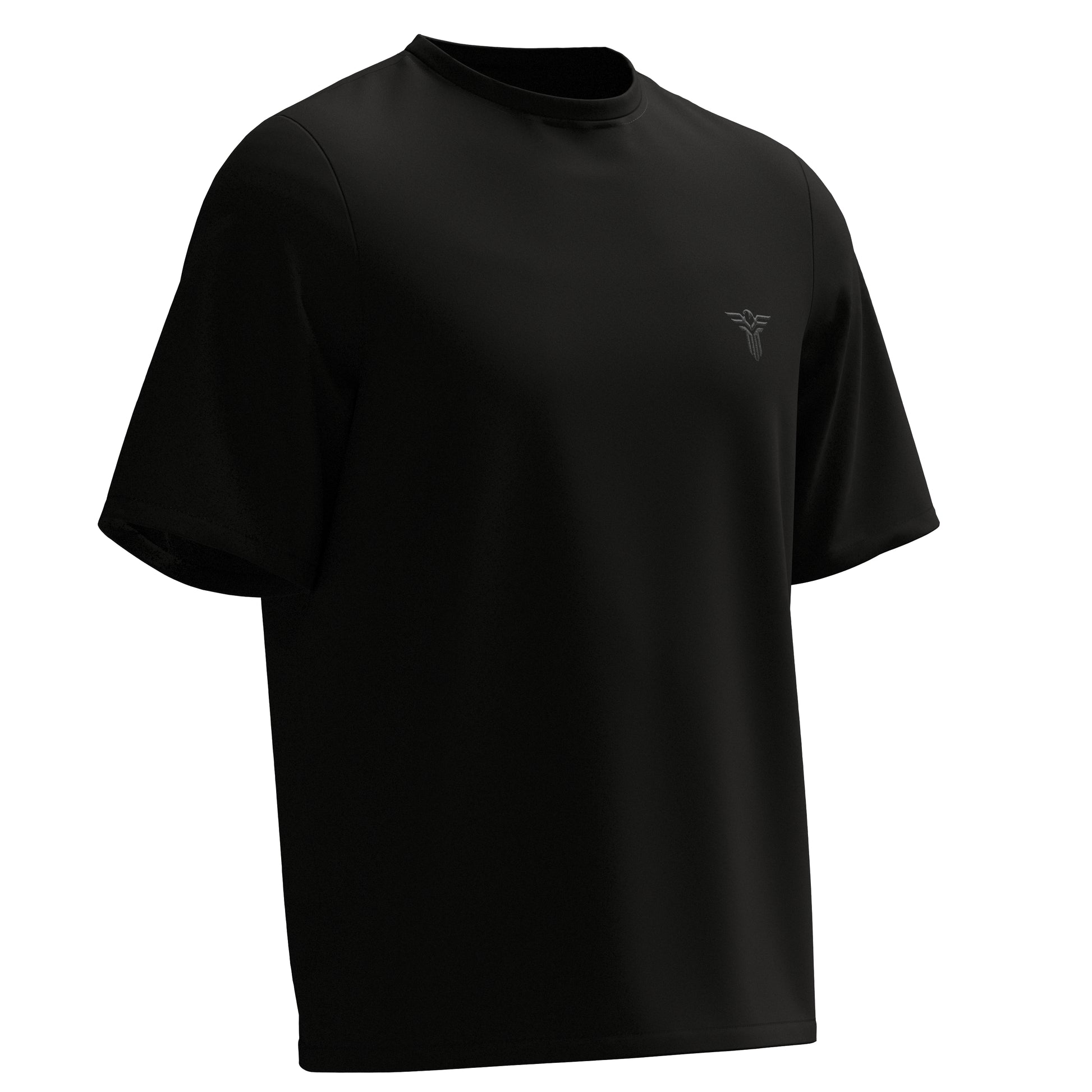REVER - Plain Oversized T-Shirt - Black