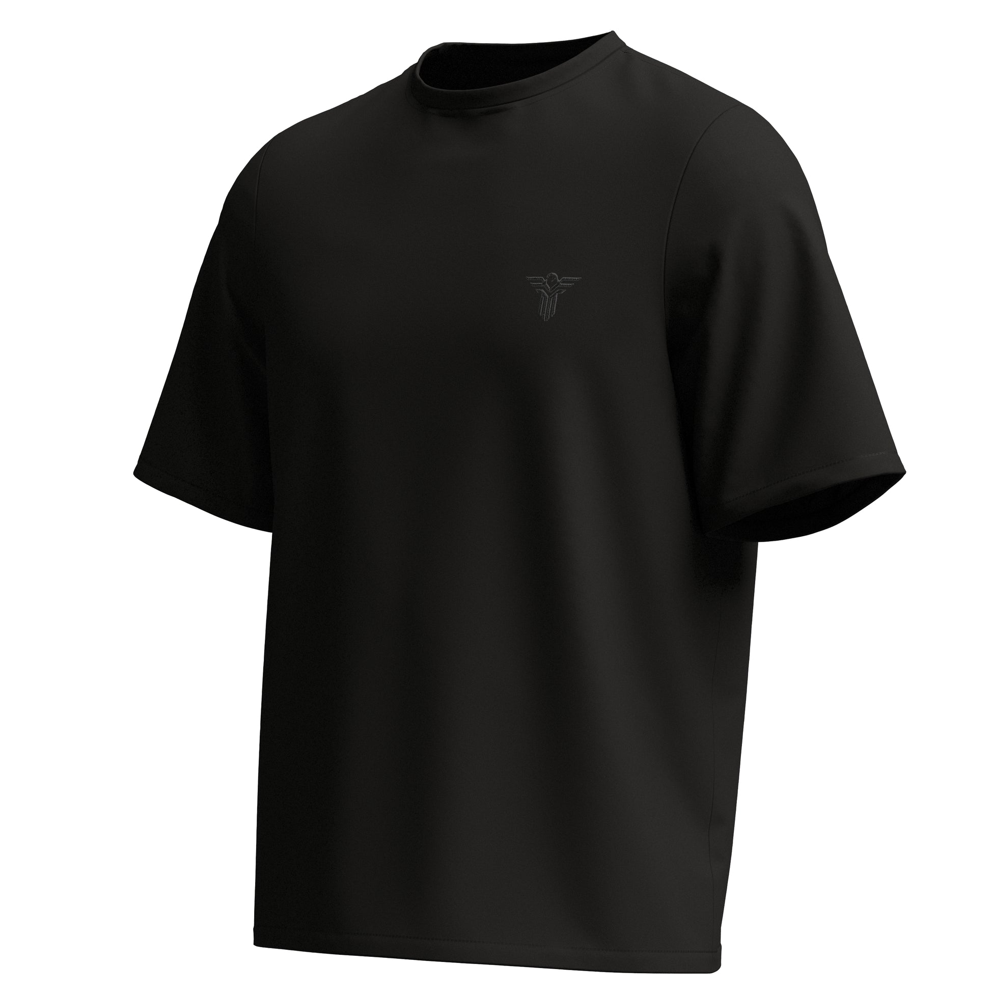 REVER - Plain Oversized T-Shirt - Black