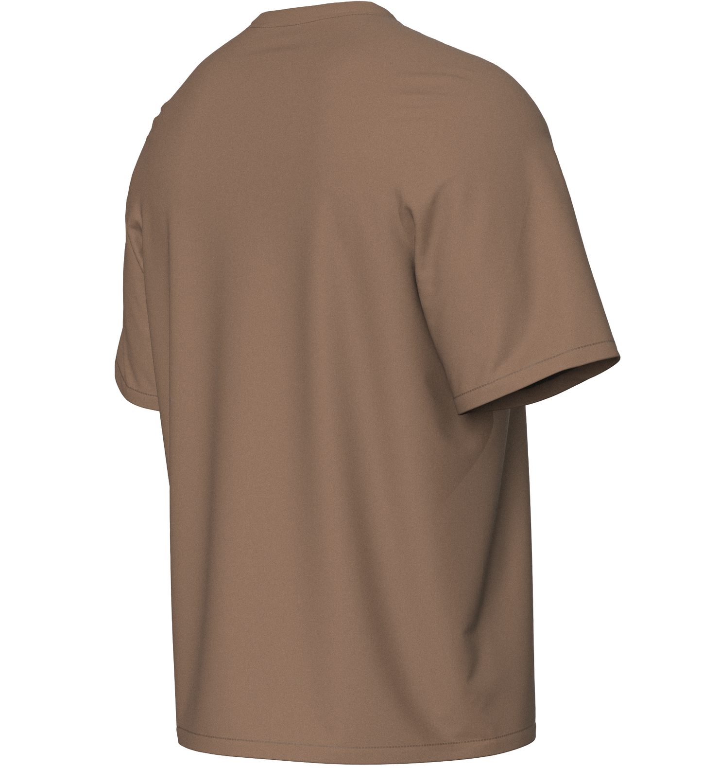 REVER - Plain Oversized T-Shirt - Brown - REVER