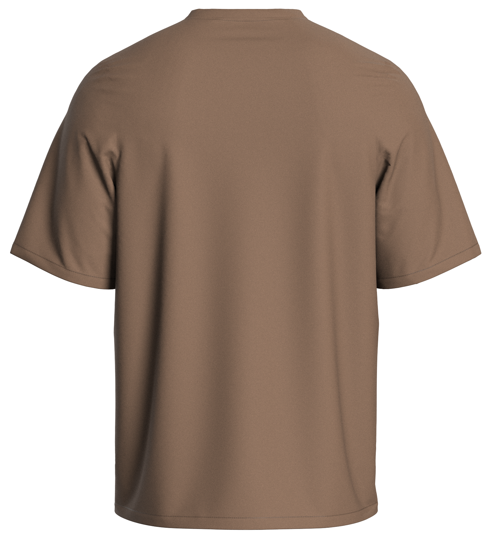 REVER - Plain Oversized T-Shirt - Brown