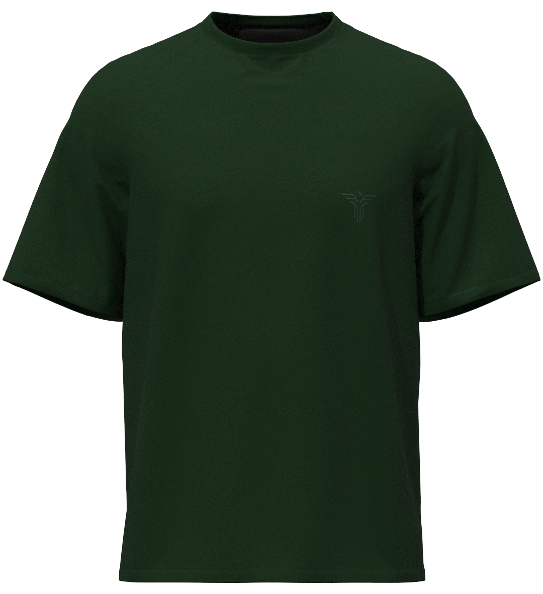 REVER - Plain Oversized T-Shirt - Dark Green