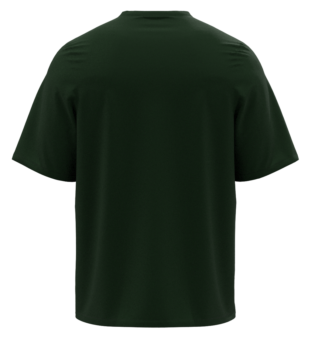 REVER - Plain Oversized T-Shirt - Dark Green