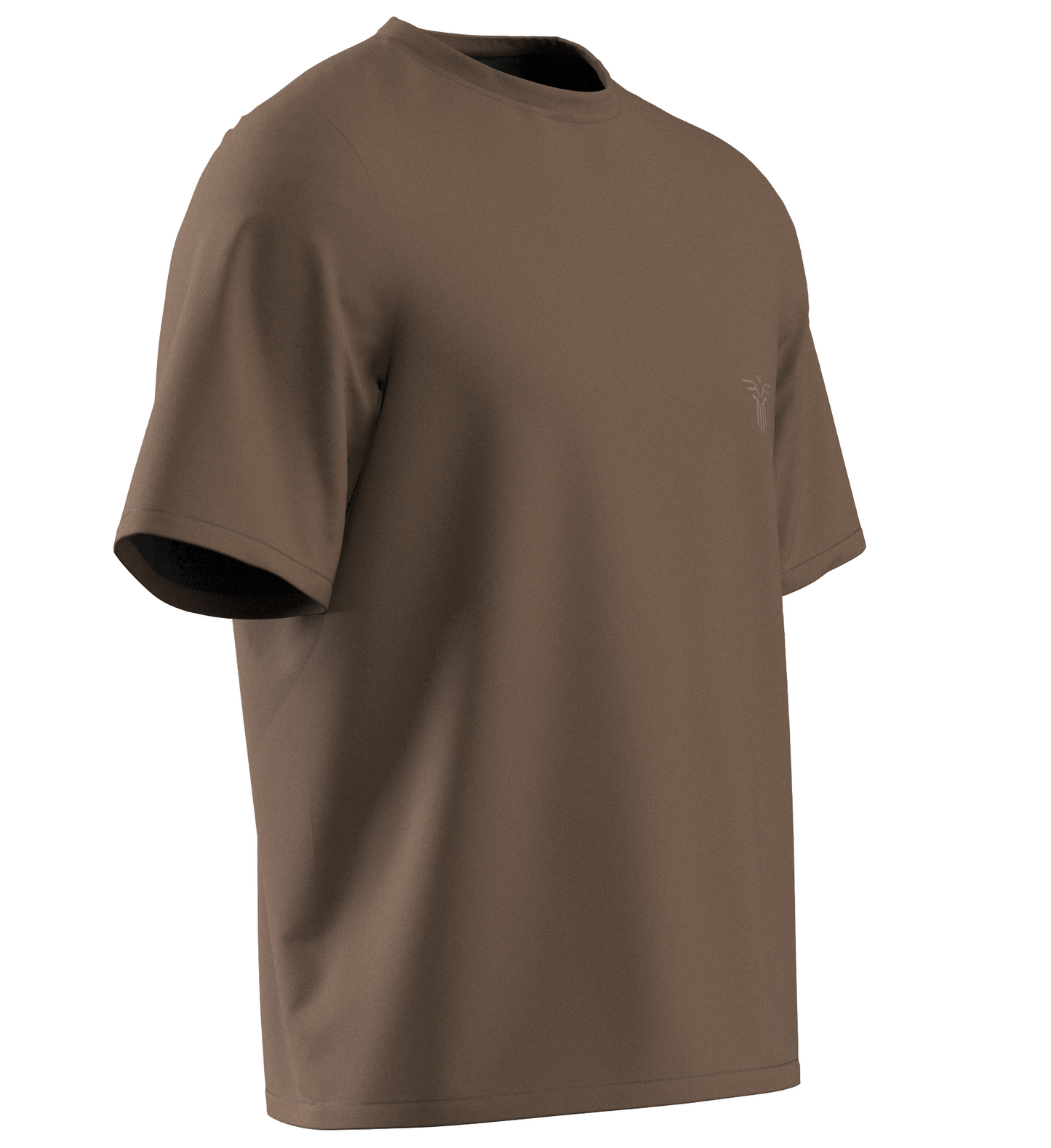 REVER - Plain Oversized T-Shirt - Brown - REVER
