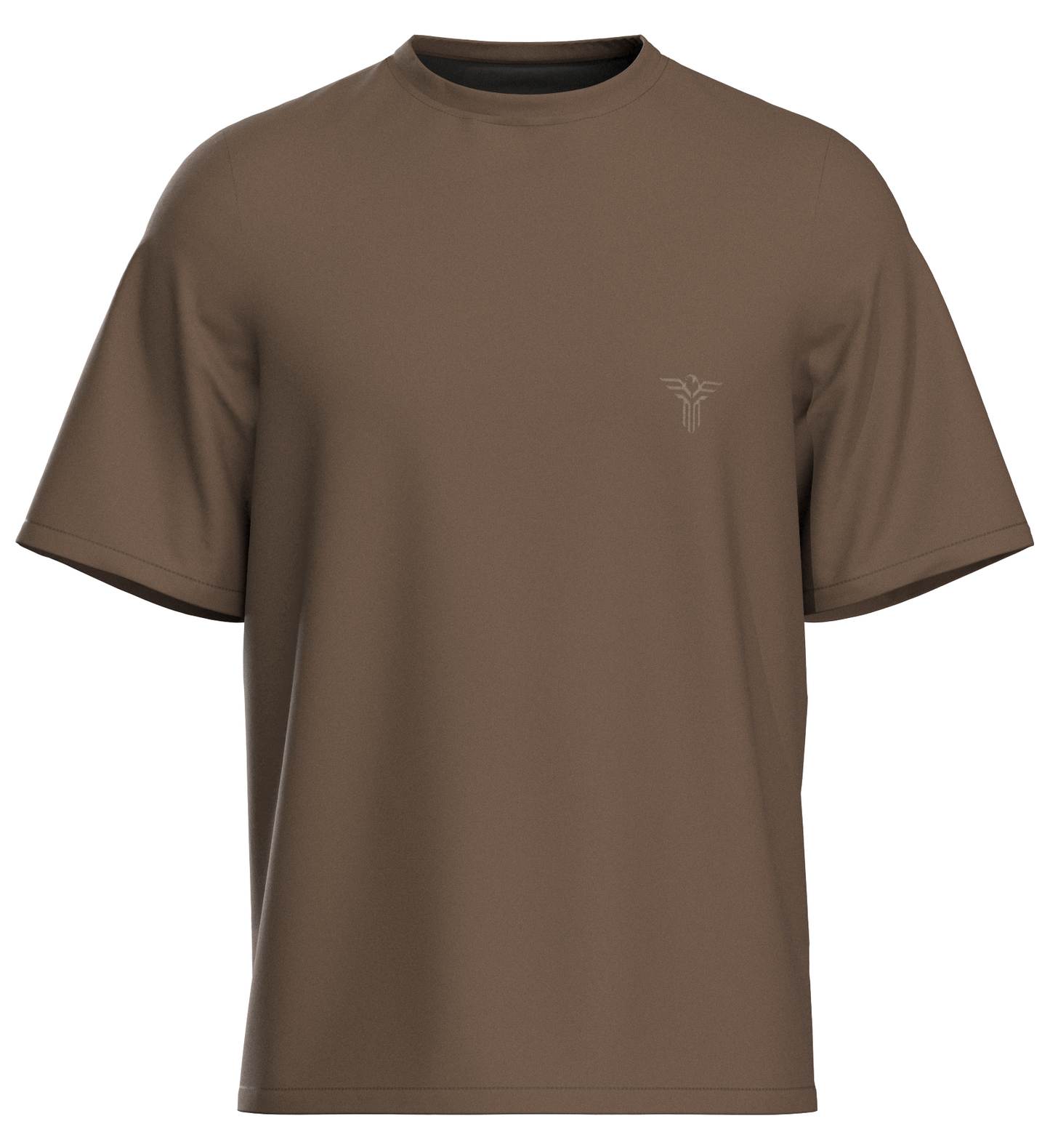 REVER - Plain Oversized T-Shirt - Brown - REVER