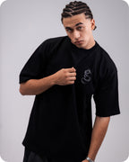 REVER – Oversized T-Shirt – Black [Dragon] Print - REVER