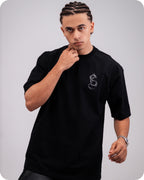 REVER – Oversized T-Shirt – Black [Dragon] Print - REVER