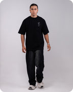 REVER – Oversized T-Shirt – Black [Dragon] Print - REVER