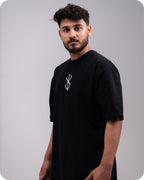 REVER – Oversized T-Shirt – Black [JOJO] Print - REVER