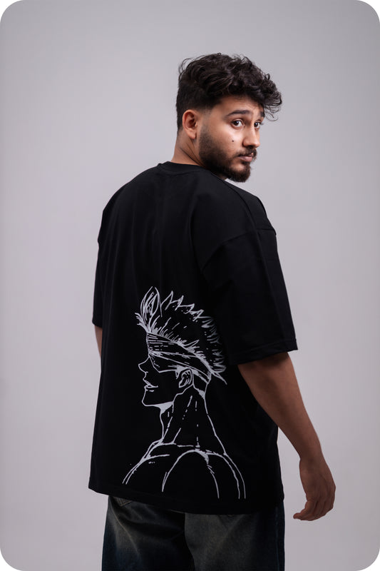 REVER – Oversized T-Shirt – Black [JOJO] Print - REVER