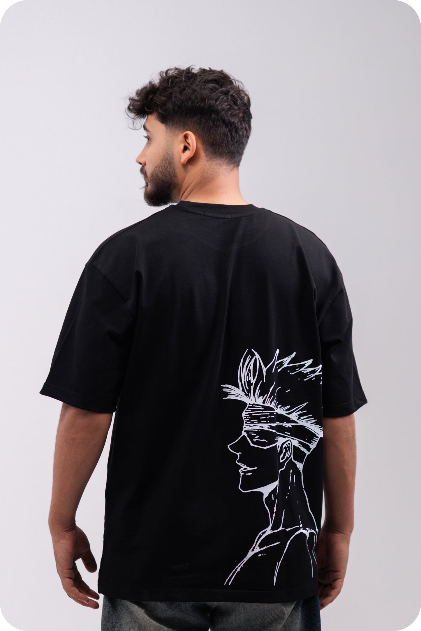REVER – Oversized T-Shirt – Black [JOJO] Print - REVER