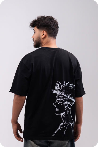 REVER – Oversized T-Shirt – Black [JOJO] Print - REVER
