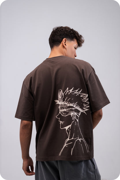 REVER – Oversized T-Shirt – Brown [JOJO] Print - REVER