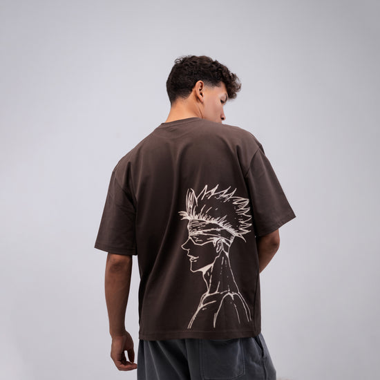 REVER – Oversized T-Shirt – Brown [JOJO] Print - REVER