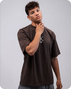 REVER – Oversized T-Shirt – Brown [JOJO] Print - REVER