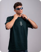 REVER – Oversized T-Shirt – Dark Green [JOJO] Print - REVER