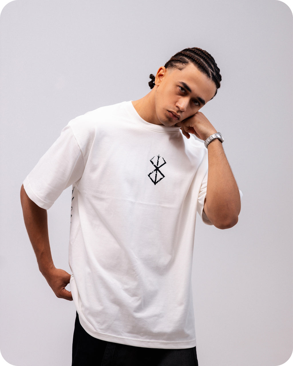 REVER – Oversized T-Shirt – Off - white [JOJO] Print - REVER