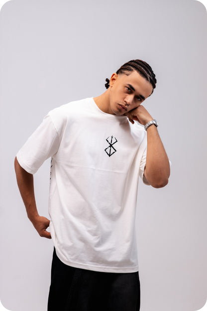 REVER – Oversized T-Shirt – Off - white [JOJO] Print - REVER