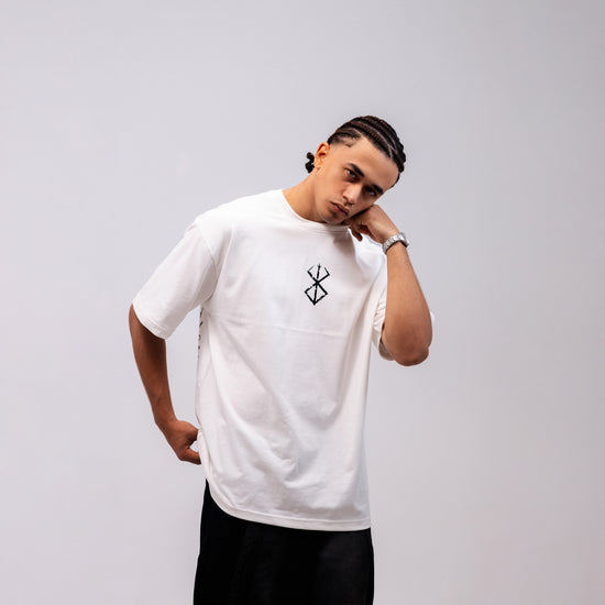 REVER – Oversized T-Shirt – Off - white [JOJO] Print - REVER