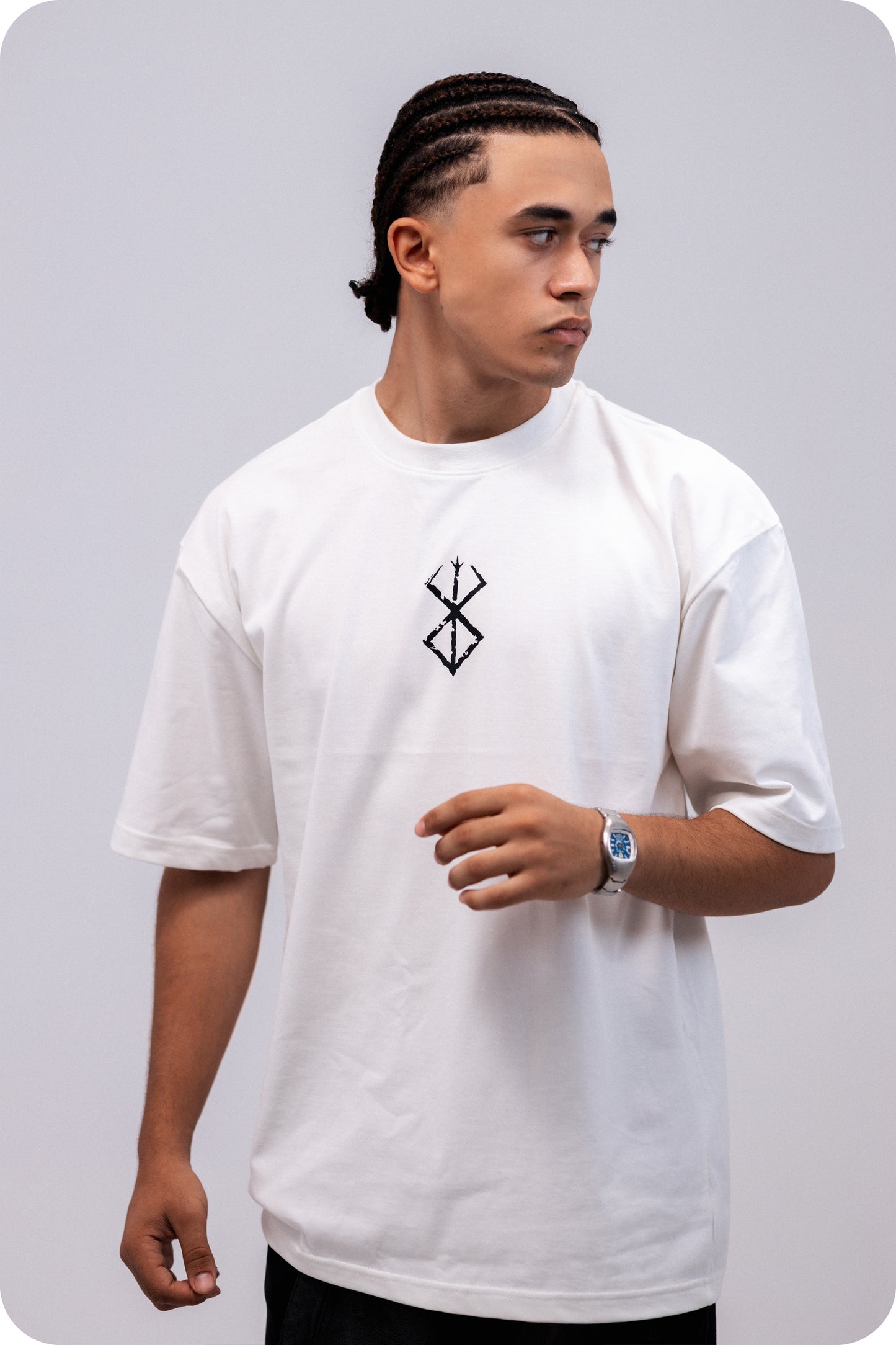 REVER – Oversized T-Shirt – Off - white [JOJO] Print - REVER