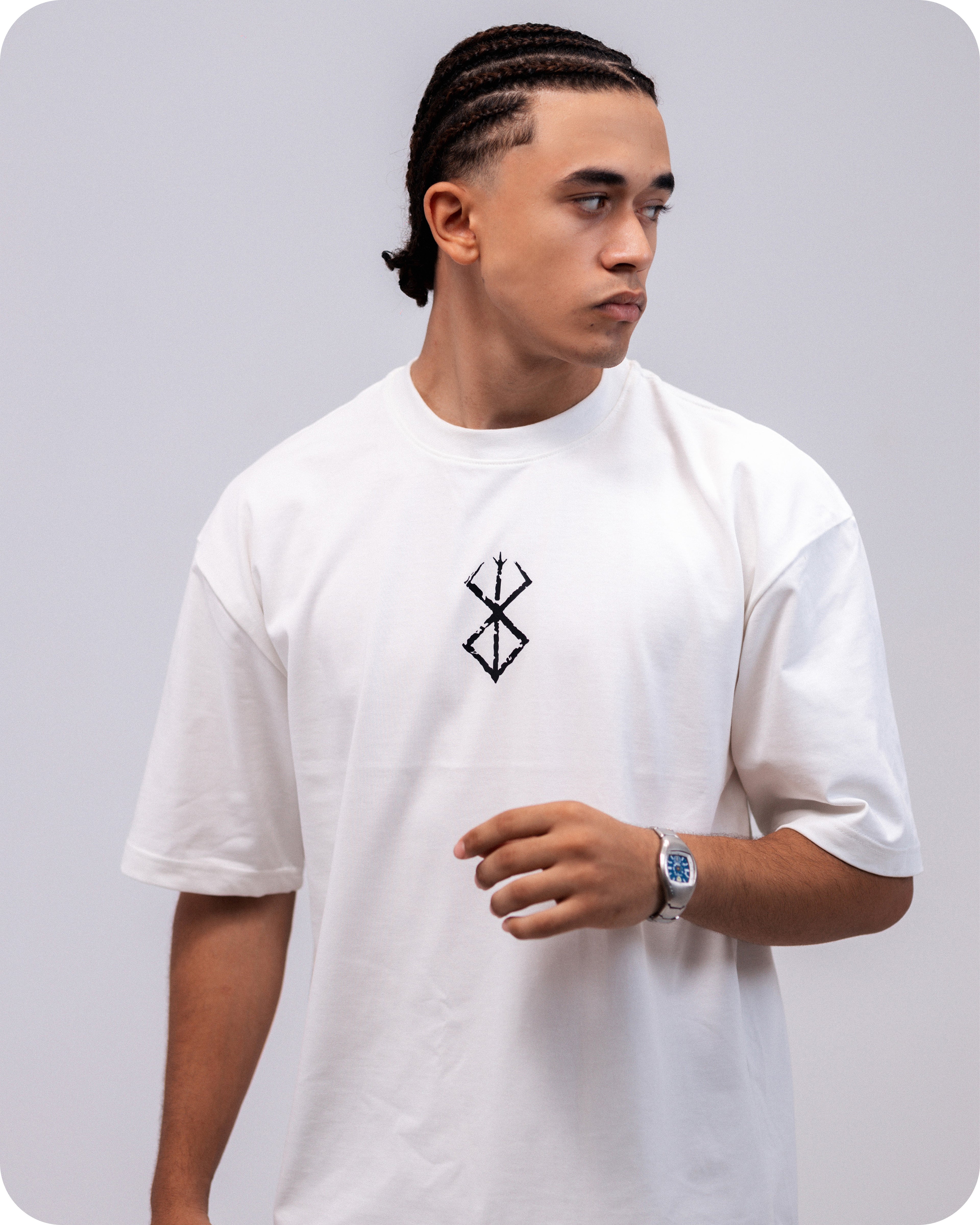 REVER – Oversized T-Shirt – Off - white [JOJO] Print - REVER