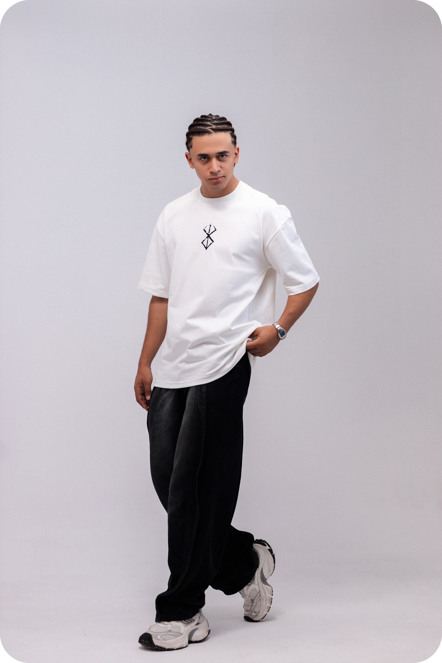 REVER – Oversized T-Shirt – Off - white [JOJO] Print - REVER