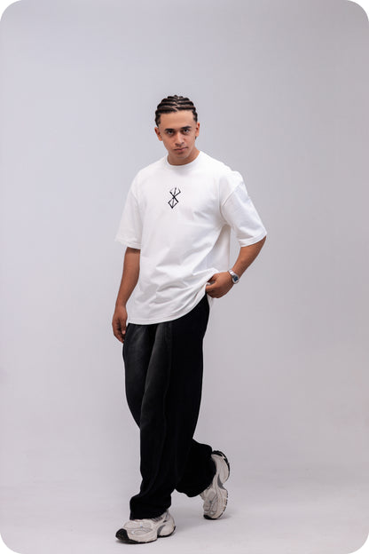 REVER – Oversized T-Shirt – Off - white [JOJO] Print - REVER