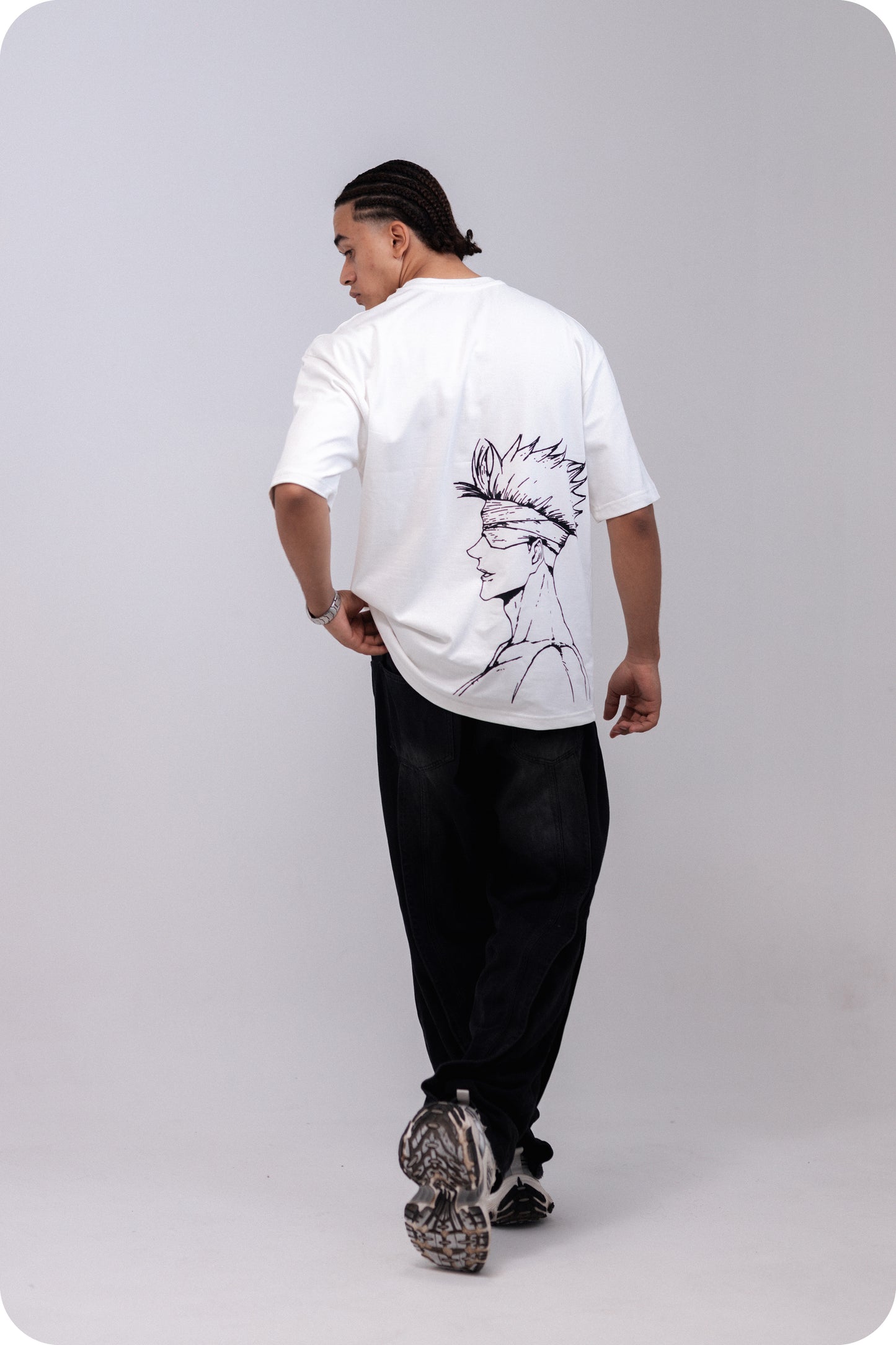 REVER – Oversized T-Shirt – Off - white [JOJO] Print - REVER