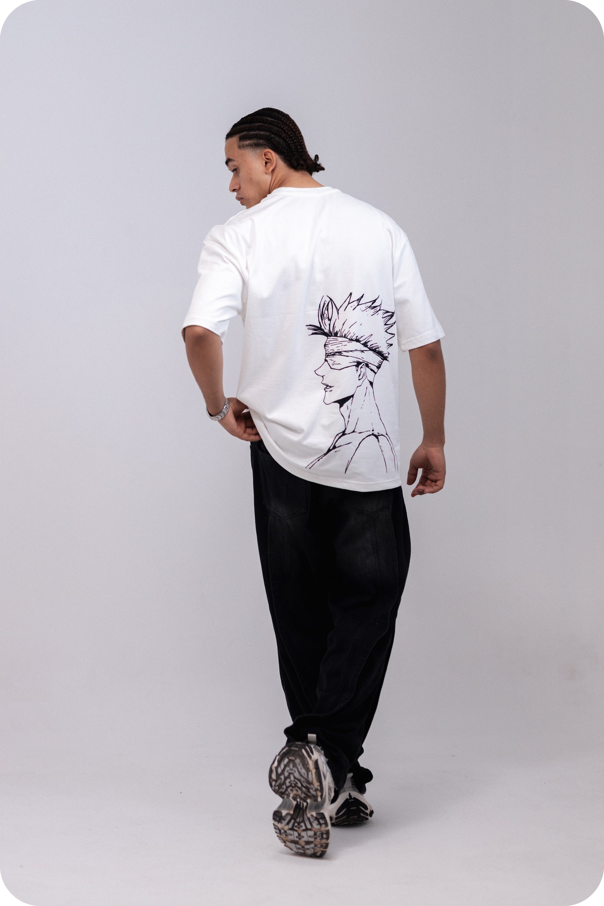 REVER – Oversized T-Shirt – Off - white [JOJO] Print - REVER