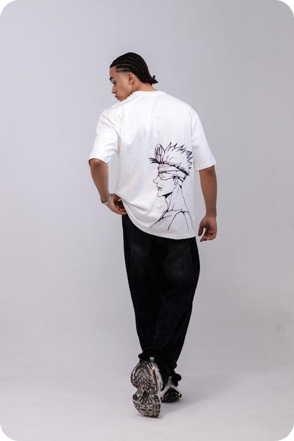 REVER – Oversized T-Shirt – Off - white [JOJO] Print - REVER
