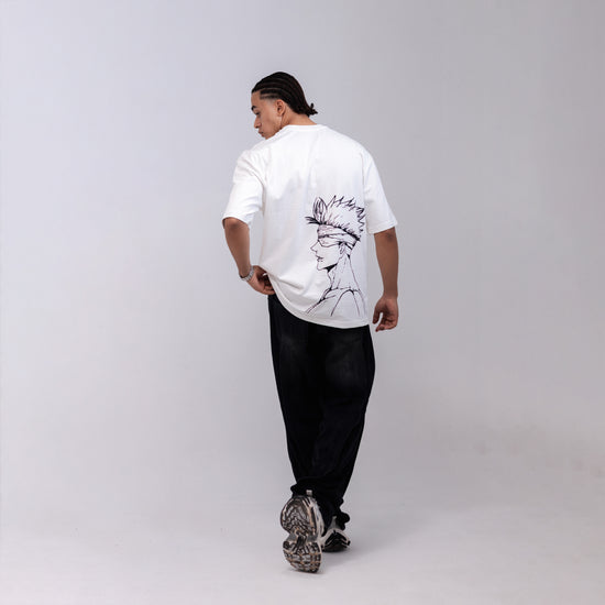 REVER – Oversized T-Shirt – Off - white [JOJO] Print - REVER