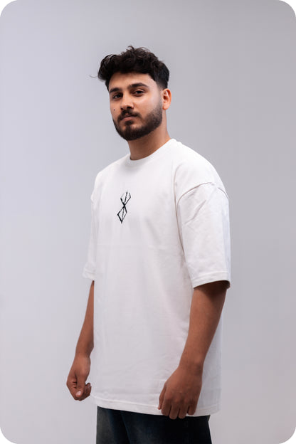 REVER – Oversized T-Shirt – Off - white [JOJO] Print - REVER