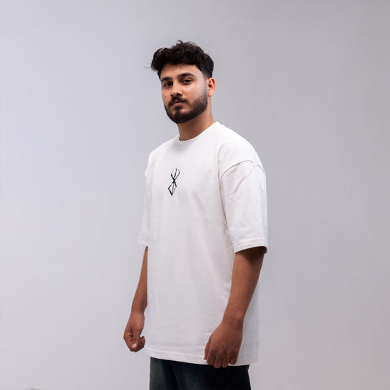 REVER – Oversized T-Shirt – Off - white [JOJO] Print - REVER