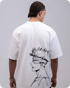 REVER – Oversized T-Shirt – Off - white [JOJO] Print - REVER