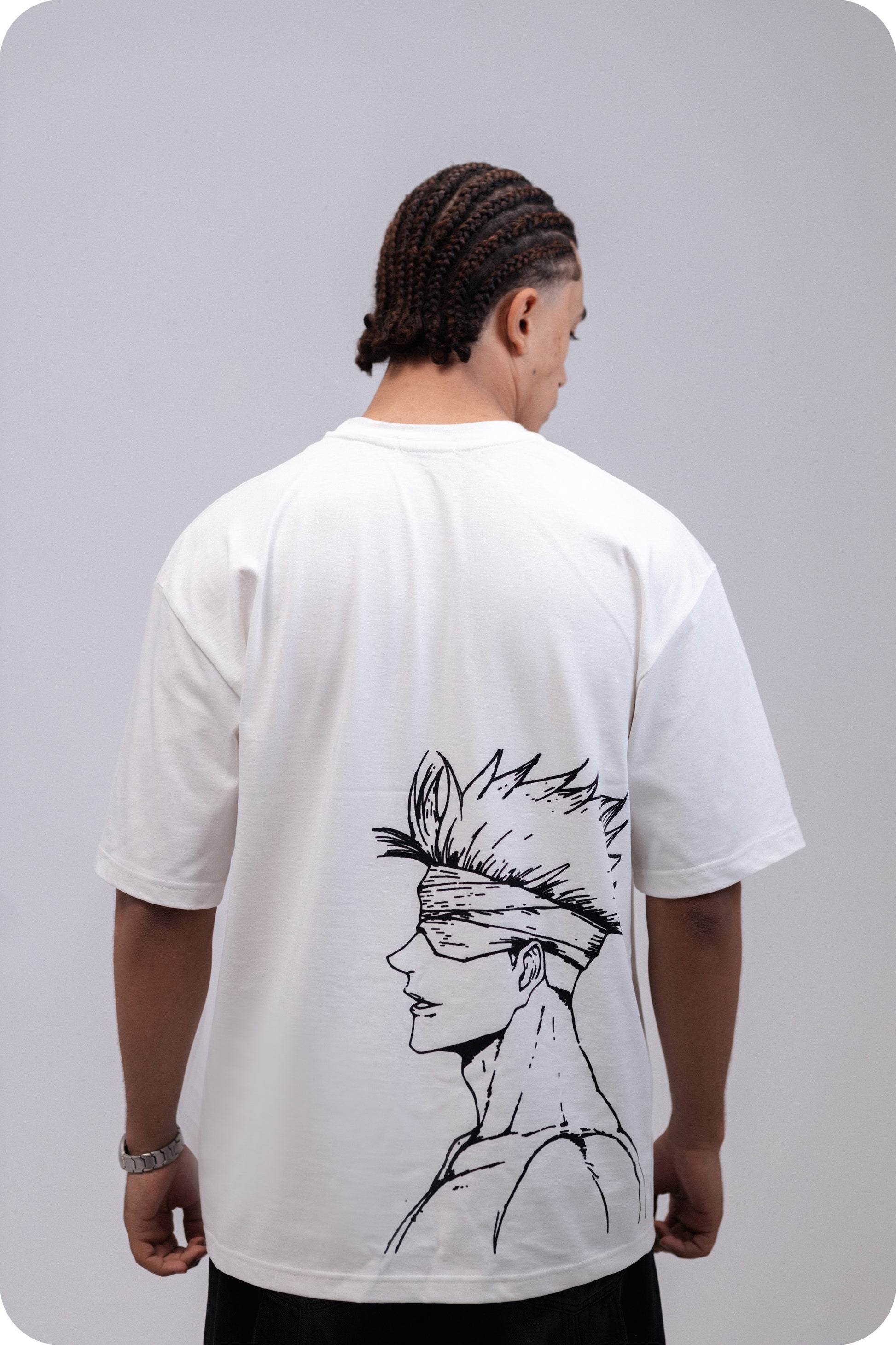 REVER – Oversized T-Shirt – Off - white [JOJO] Print - REVER