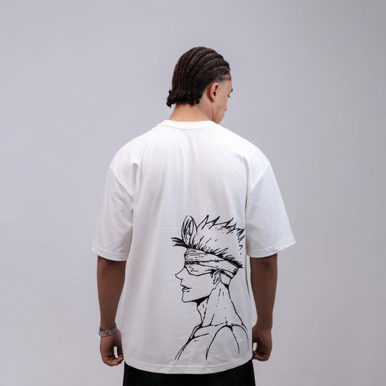 REVER – Oversized T-Shirt – Off - white [JOJO] Print - REVER