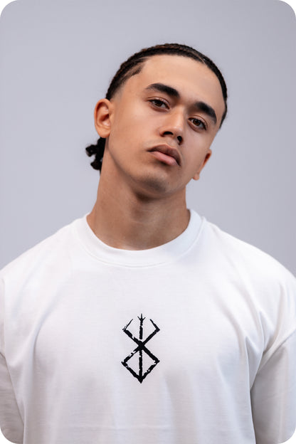 REVER – Oversized T-Shirt – Off - white [JOJO] Print - REVER