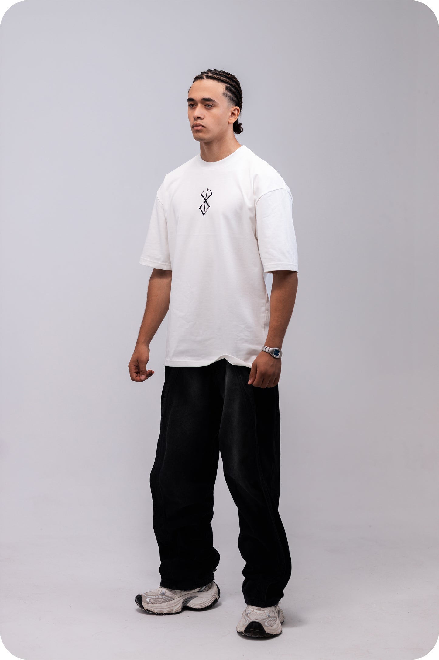 REVER – Oversized T-Shirt – Off - white [JOJO] Print - REVER