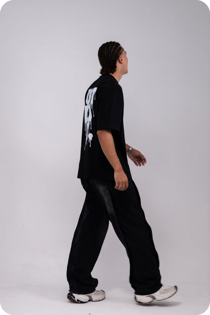 REVER – Oversized T-Shirt – Black [Just Do It] Print - REVER