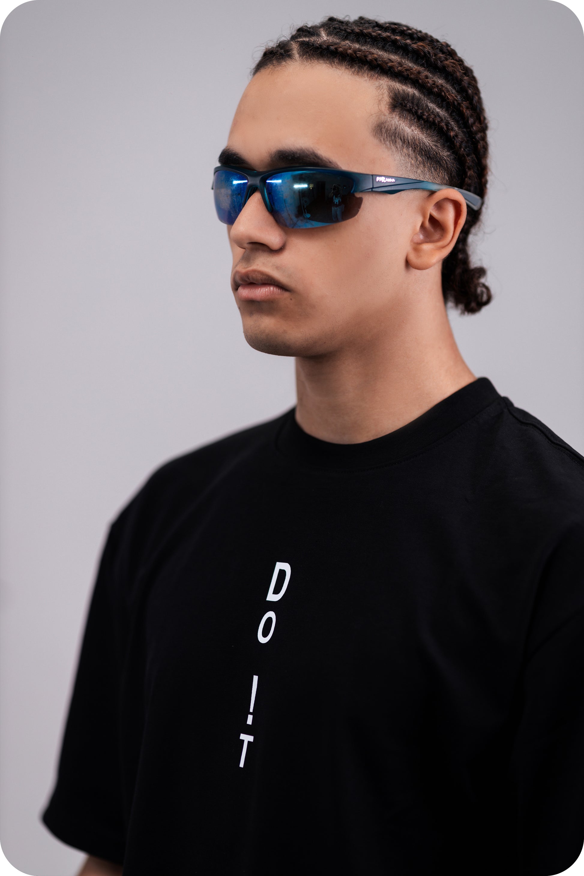 REVER – Oversized T-Shirt – Black [Just Do It] Print - REVER