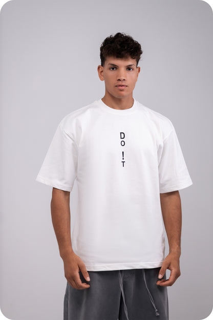 REVER – Oversized T-Shirt – Brown [Just Do It] Print - REVER