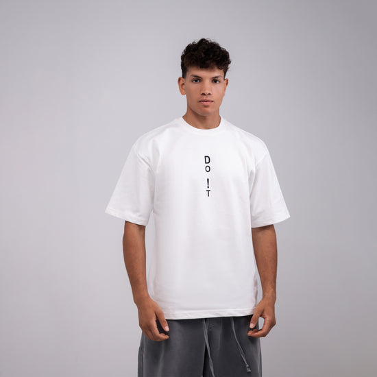 REVER – Oversized T-Shirt – Brown [Just Do It] Print - REVER