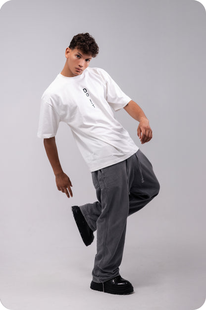 REVER – Oversized T-Shirt – Brown [Just Do It] Print - REVER