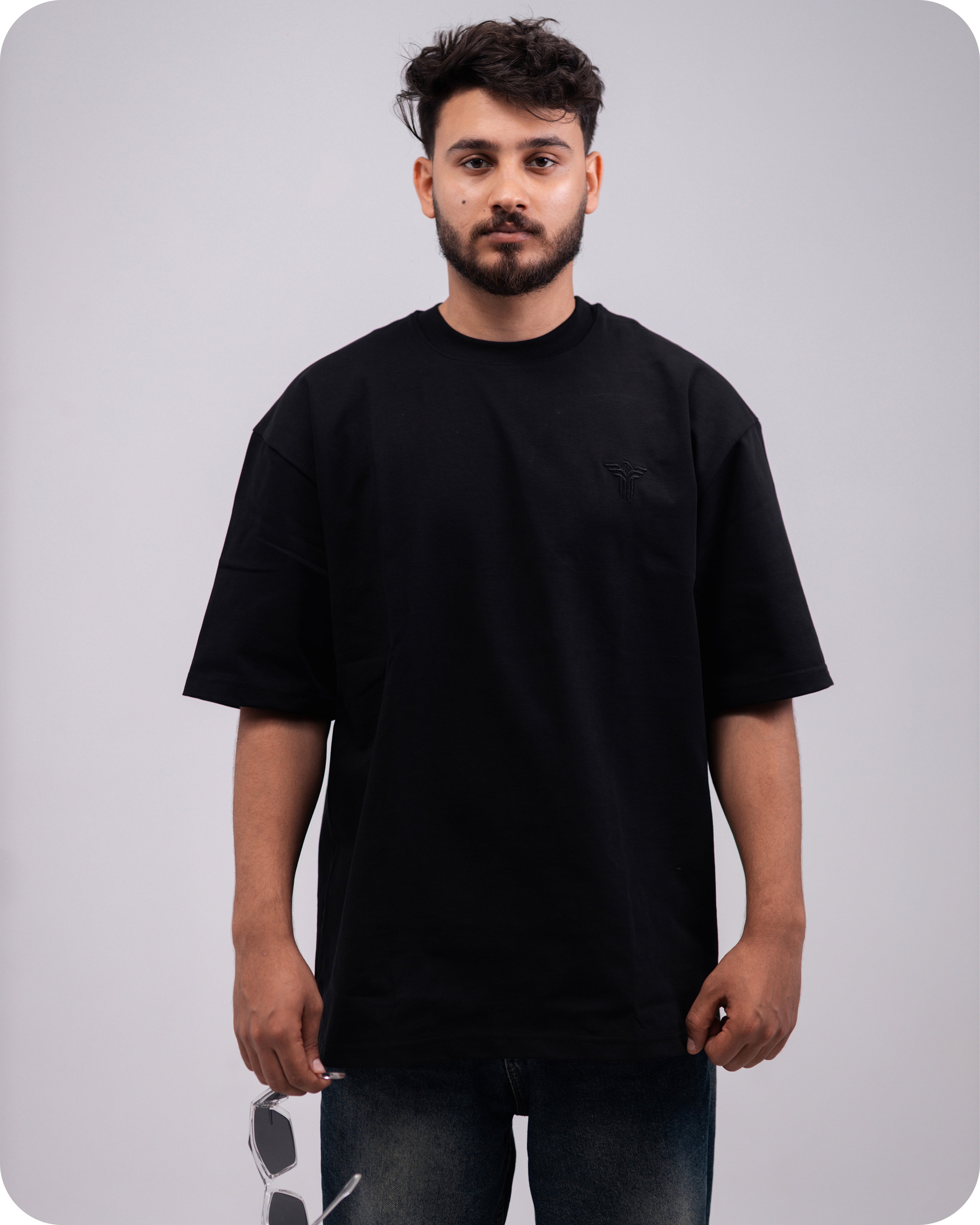 REVER - Oversized T-Shirt - Black [Plain] - REVER