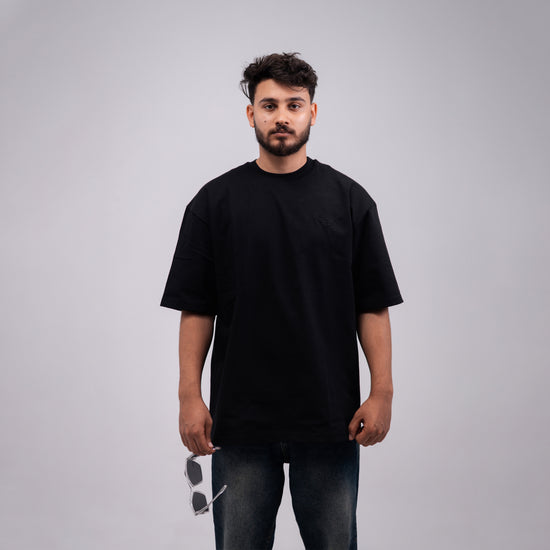 REVER - Oversized T-Shirt - Black [Plain] - REVER