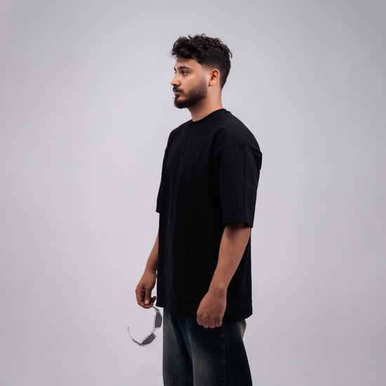 REVER - Oversized T-Shirt - Black [Plain] - REVER