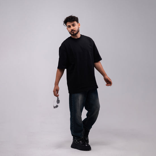 REVER - Oversized T-Shirt - Black [Plain] - REVER