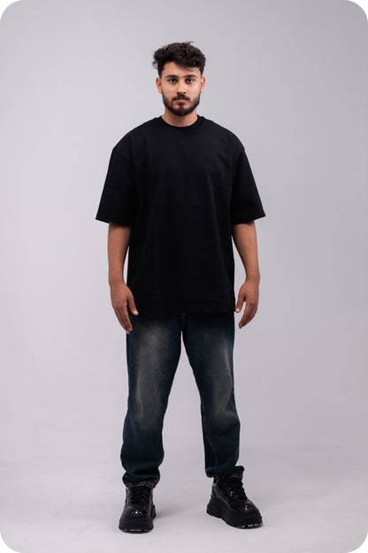 REVER - Oversized T-Shirt - Black [Plain] - REVER