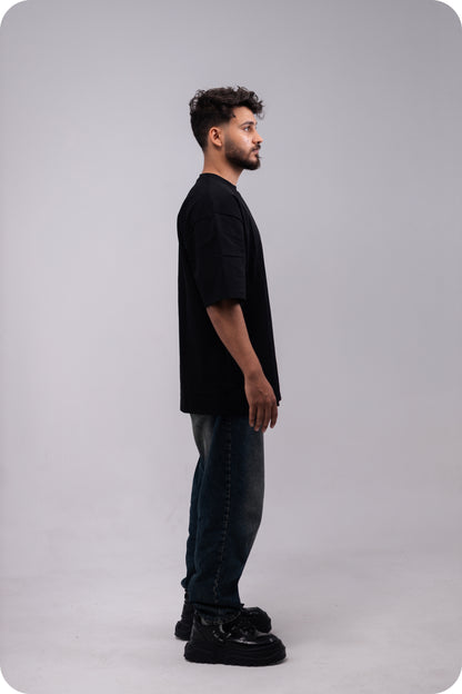 REVER - Oversized T-Shirt - Black [Plain] - REVER