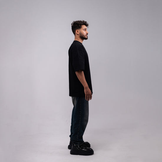 REVER - Oversized T-Shirt - Black [Plain] - REVER